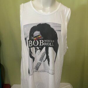Moya Brand Bob Would Roll Men's White Tank Top Size XL Jiu Jitsu